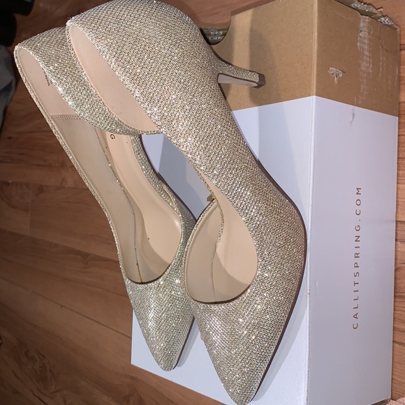 Gold sparkly heels - Picture 2 of 2